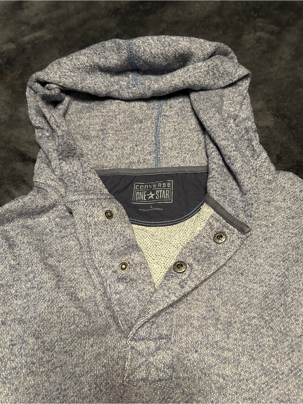 Men's Blue Heather Pullover Hoodie